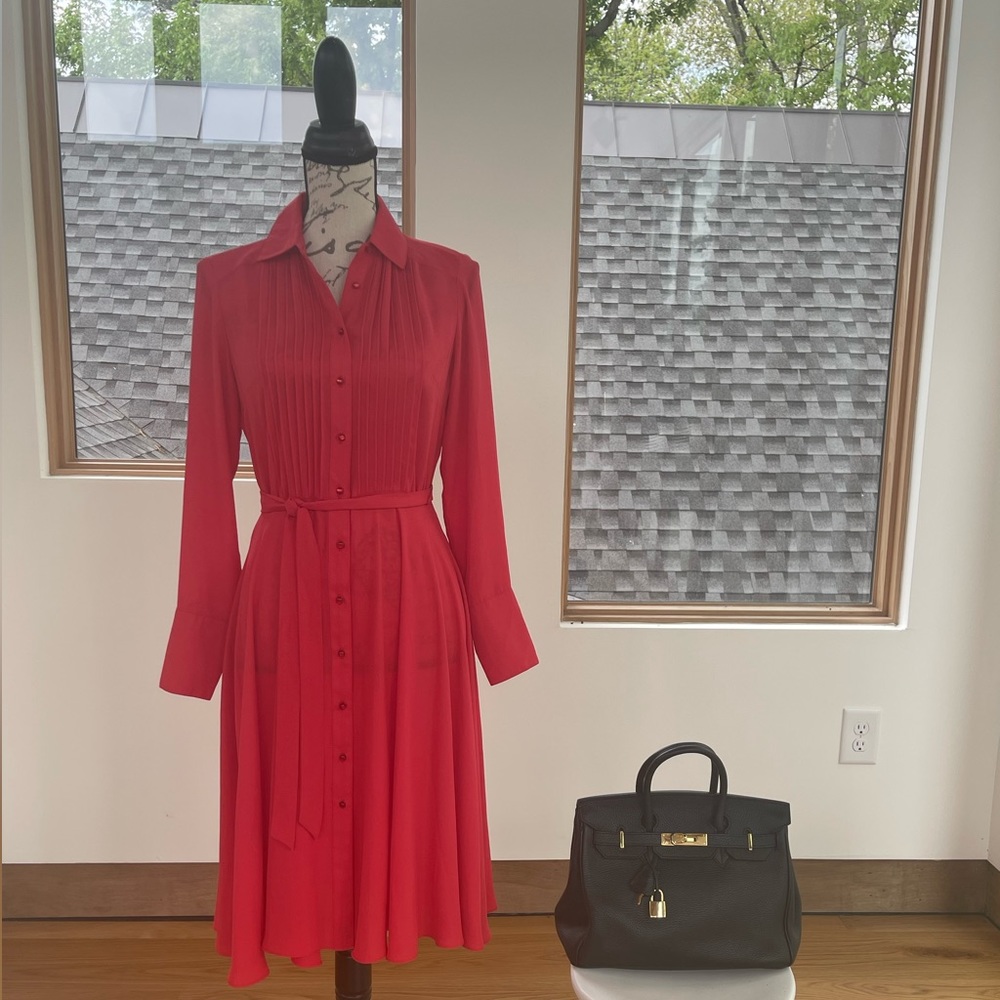 Long sleeve red dress